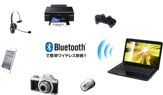 Bluetoothで簡単ワイヤレス環境！
