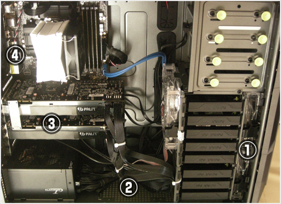 GALLERIA XF-SLIケース内部にある特徴をいくつか
