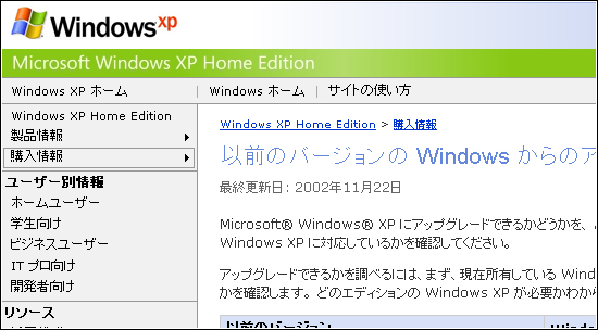アップグレード